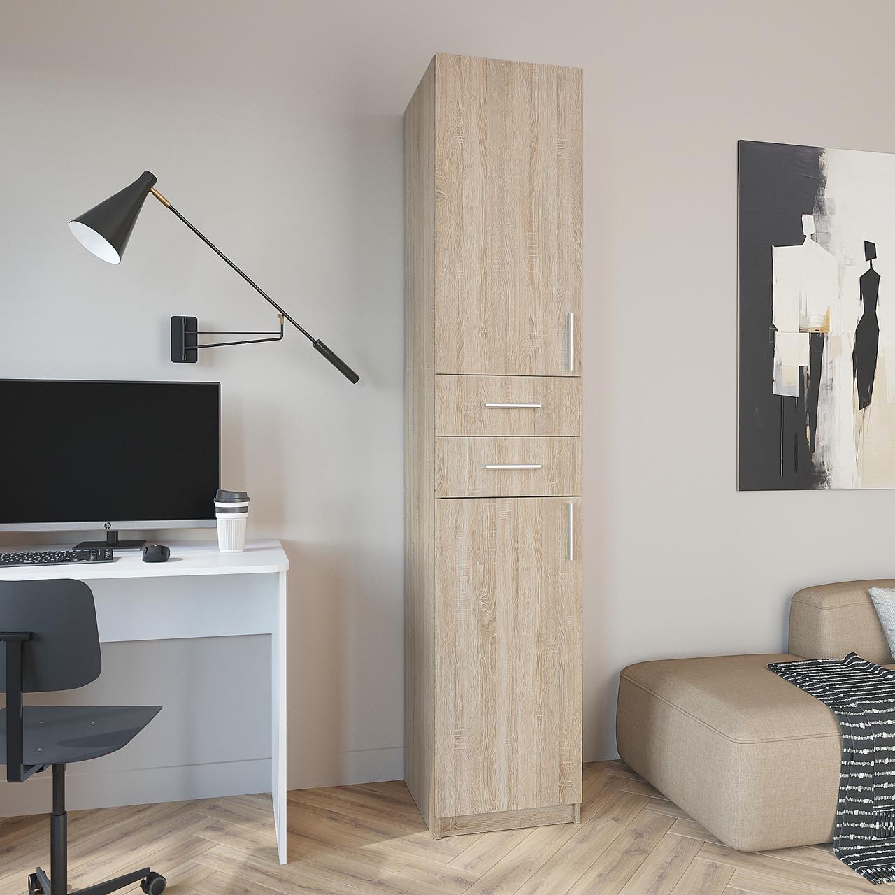 Шкаф пенал-3 Компанит NEW 40х40х200 см Дуб сонома - фото 1 Шкаф пенал-3 Компанит NEW 40х40х200 см Дуб сонома - фото 1