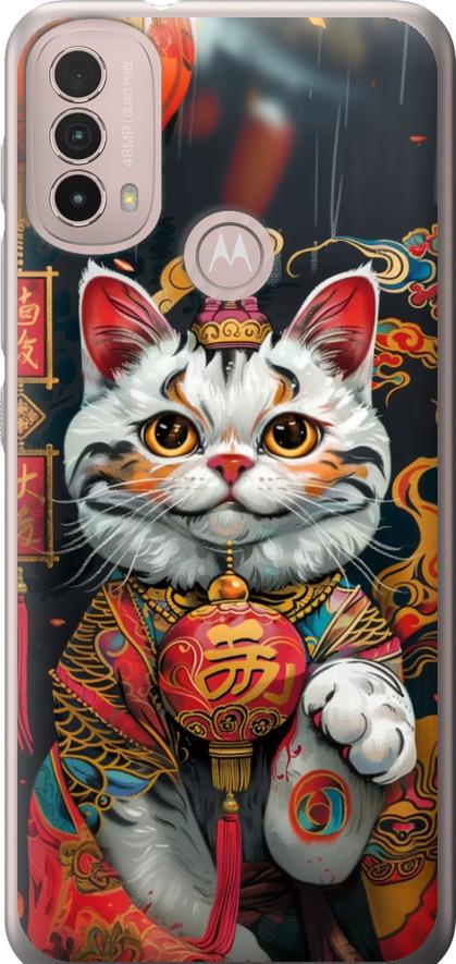 Чехол на Motorola E40 China Cat v2 (6135u-2660-42517)