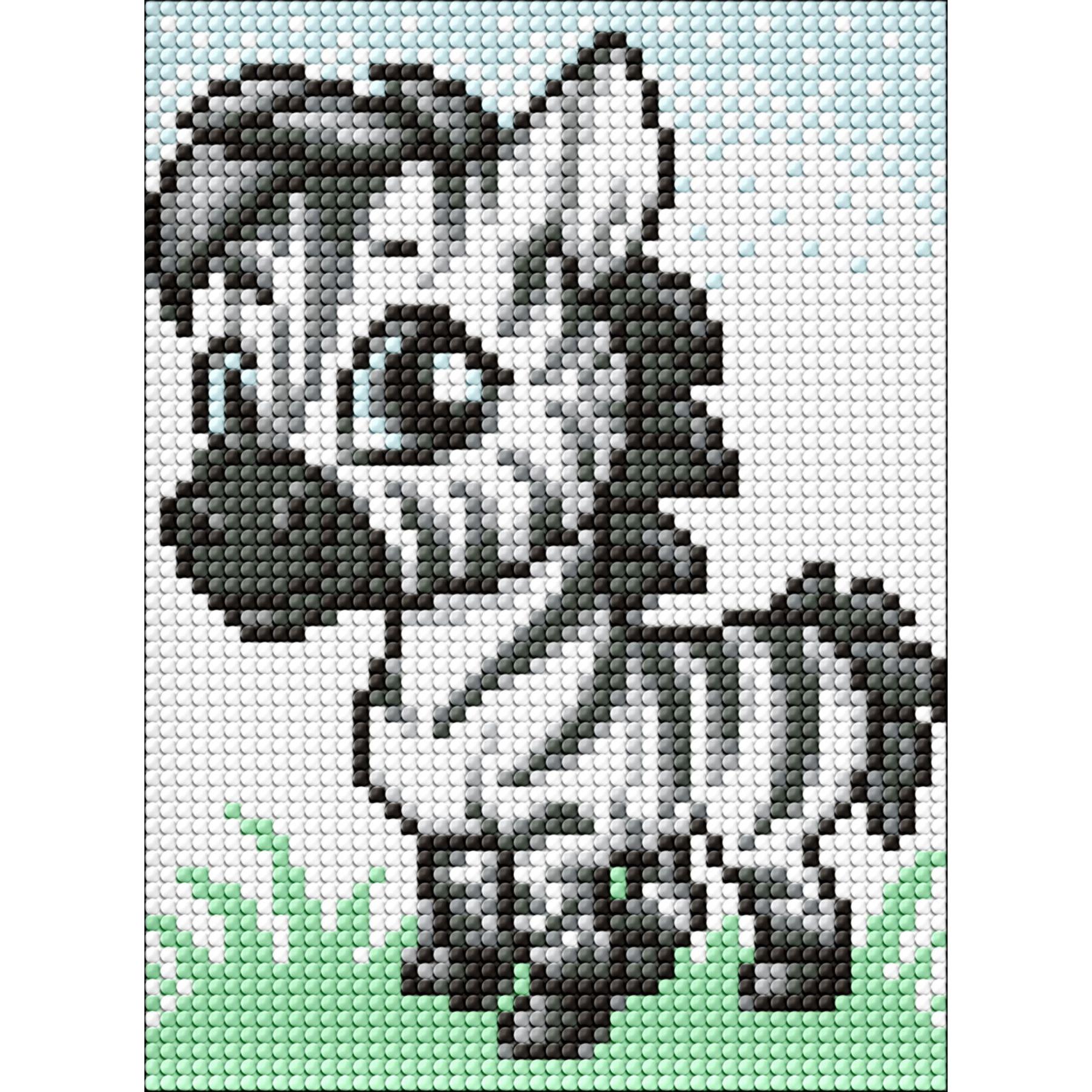 Картина по номерам Ideyka Маленькая зебра бриллиантовая вышивка 15х20 см (VM-127-A-135)