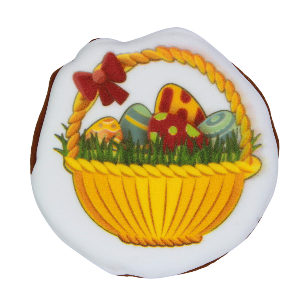 Пряник с принтом Крафт Печиво Пасха Корзина писанок 45 г