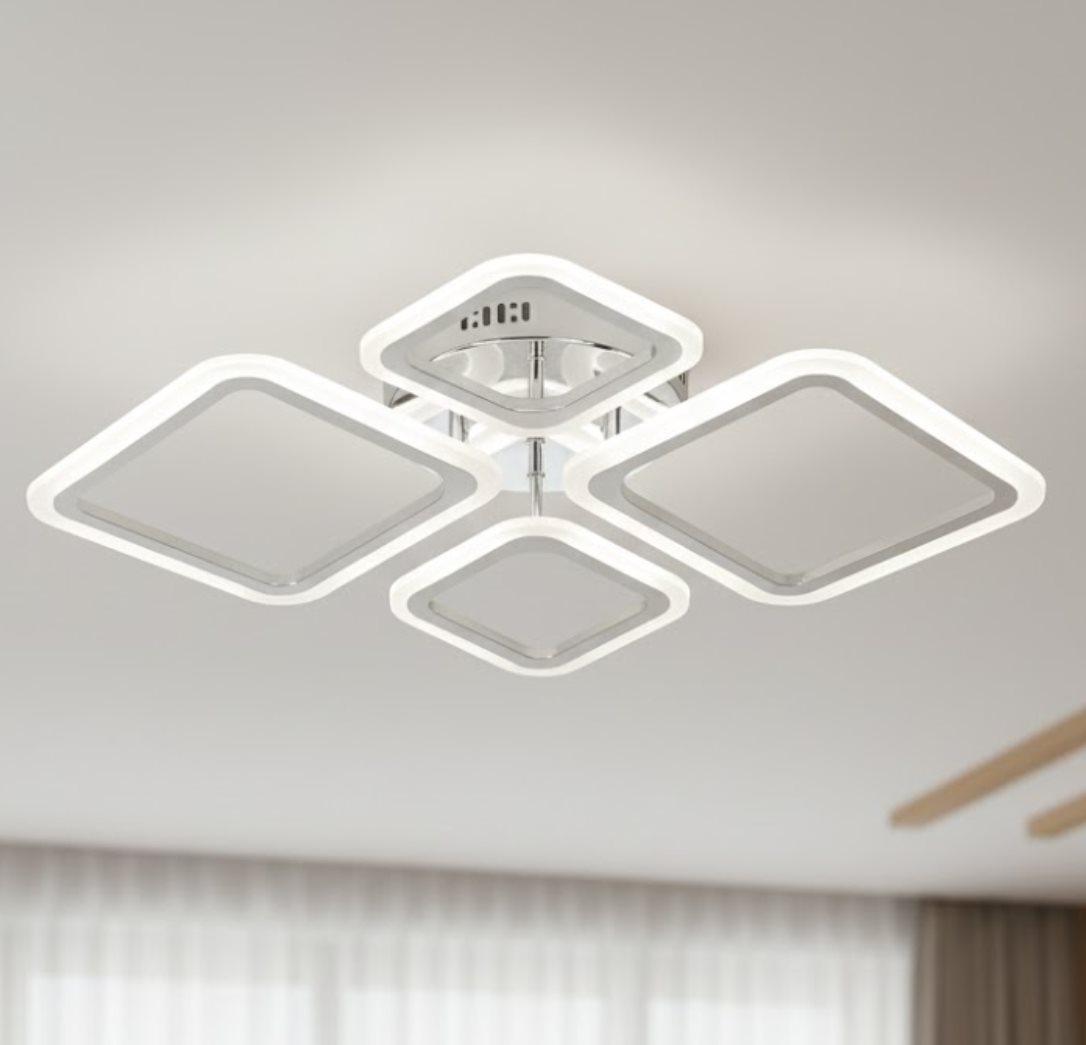 Люстра стельова світлодіодна Valeso 100 W 2055/2+2 Білий Люстра стельова світлодіодна Valeso 100 W 2055/2+2 Білий