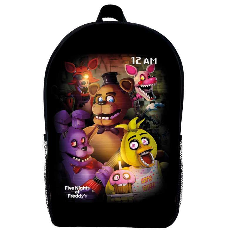 Школьный рюкзак детский FNAF-07 ФНАФ Аниматроники 5 ночей с Фредди 29х21х9 см 5 л Черный (2183551710)