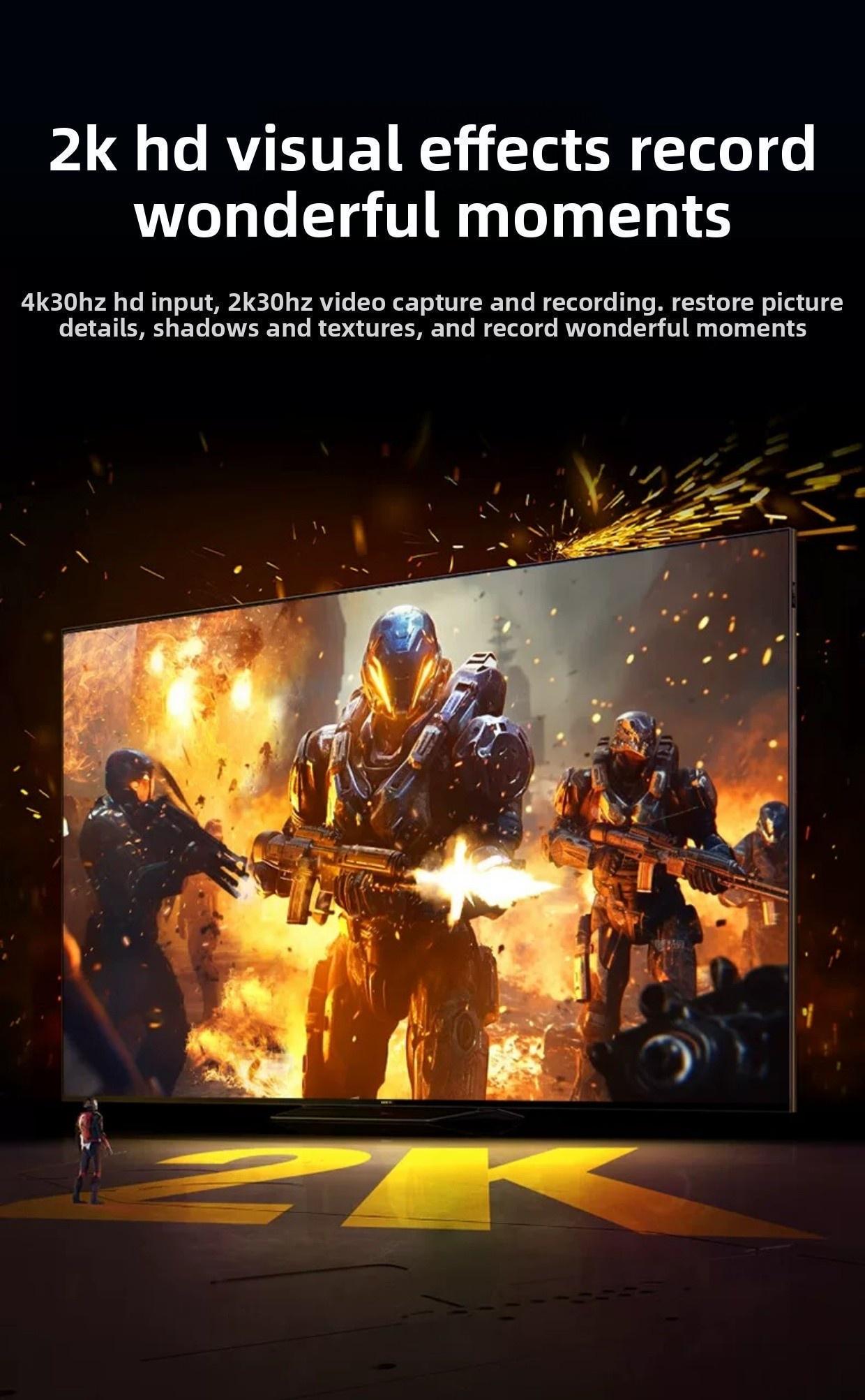 Карта видеозахвата USB Ugreen 100W HDMI TYPE-C 2K Темно-серый (35866) - фото 7 Карта видеозахвата USB Ugreen 100W HDMI TYPE-C 2K Темно-серый (35866) - фото 7