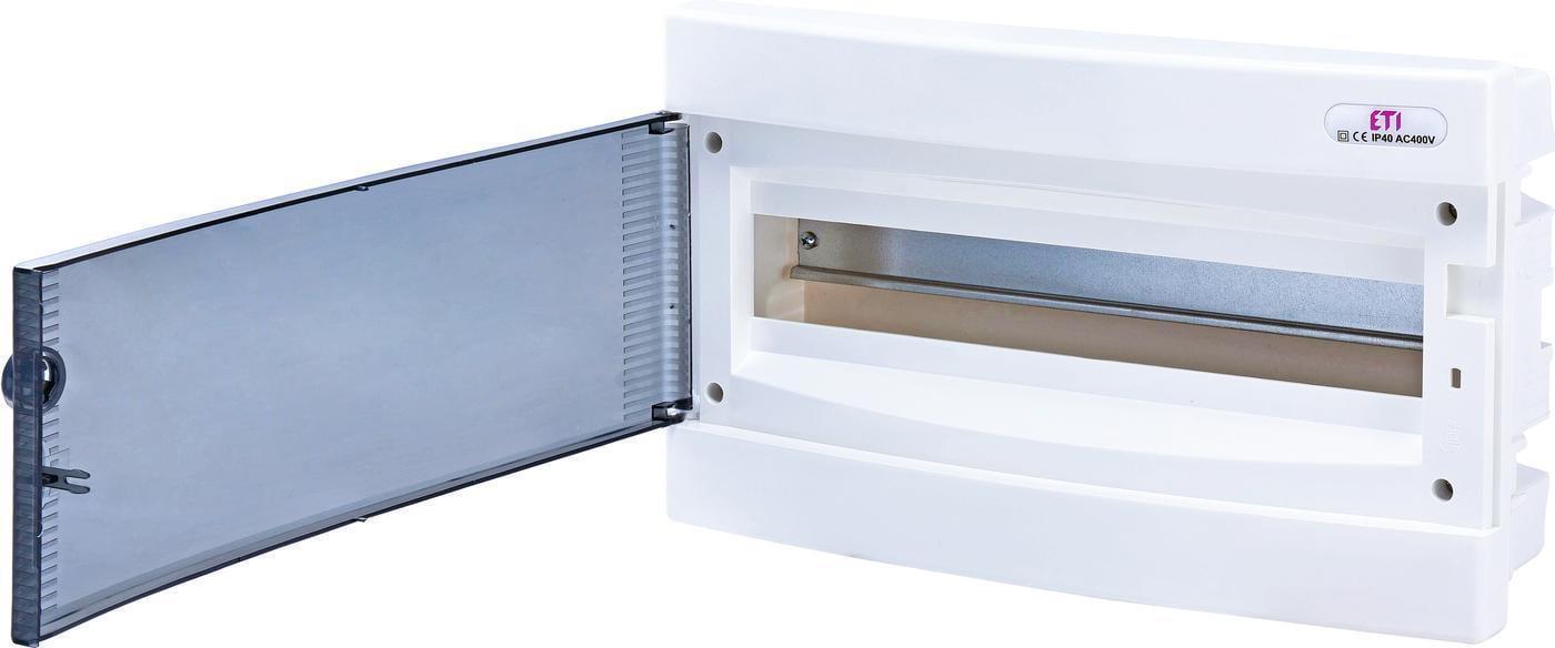 Щит розподільчий внутрішній ETI ECМ 18PT 18-модульний з прозорими дверцятами (1101018)