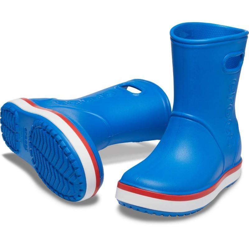 Чоботи Crocs Crocband Rain Boot K 205827 Bright Cobalt-Flame р. 31-32 Світло-синій (9418)