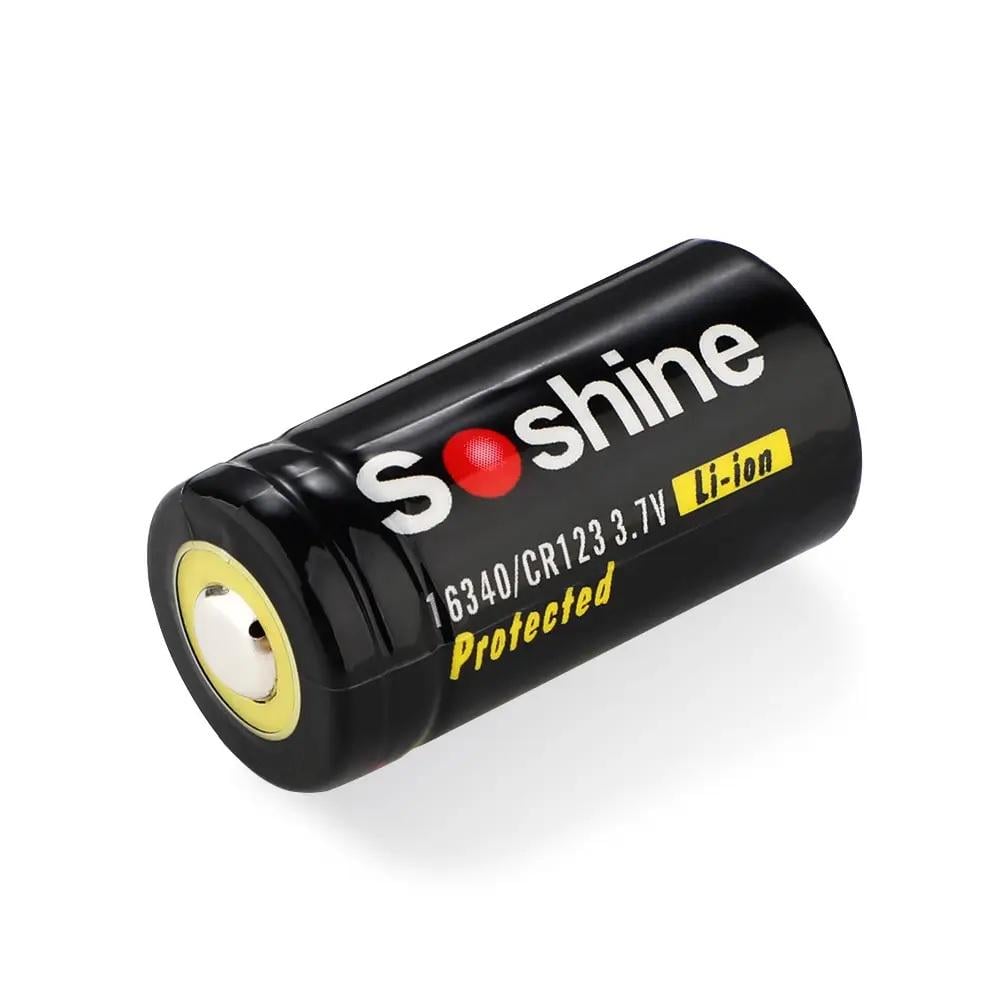 Аккумулятор Soshine RCR123/16340 3,7V 700 mAh Li-ion с защитой 1 шт.