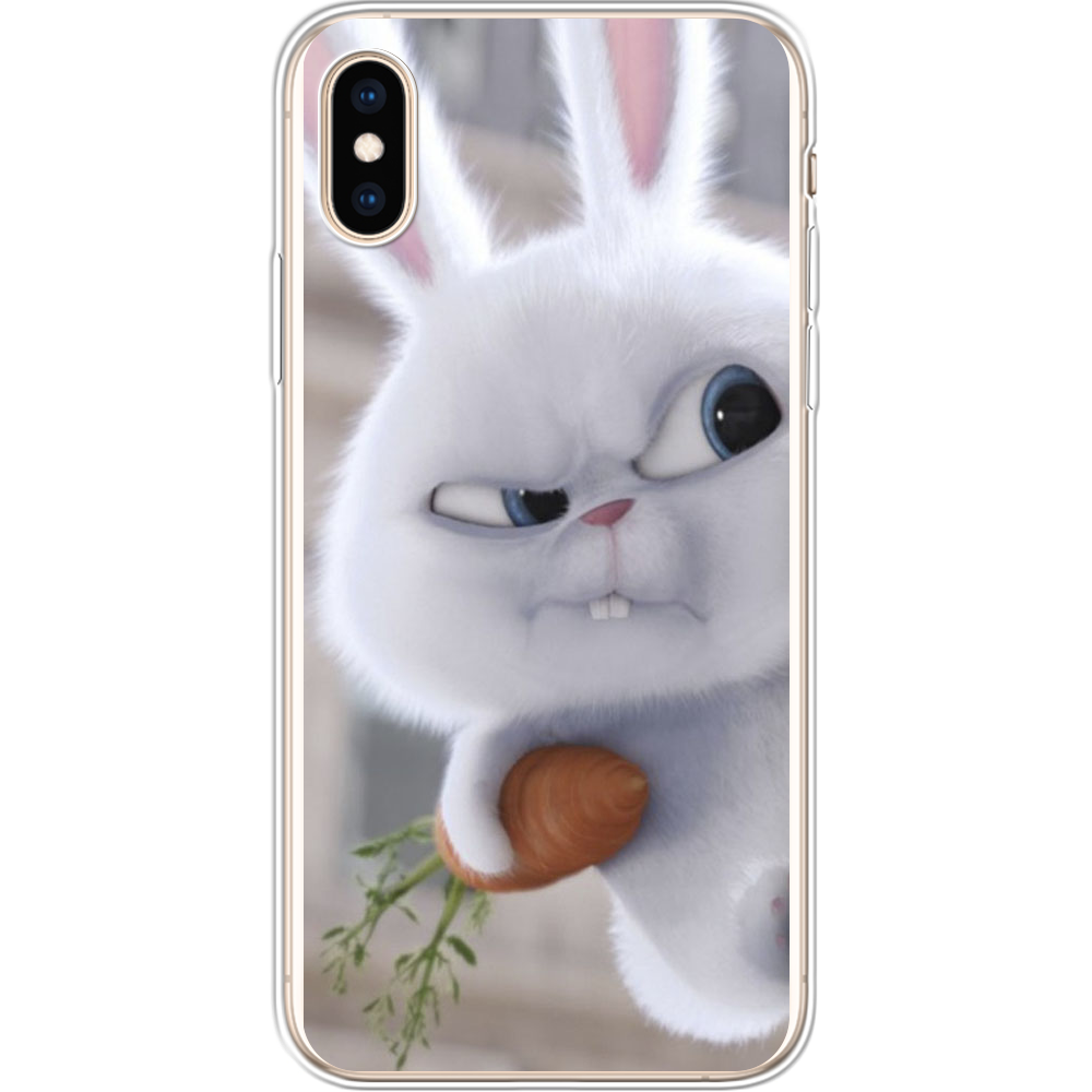 Чохол Boxface iPhone XS Rabbit Snowball Прозорий силікон (35413-up1116-32139)