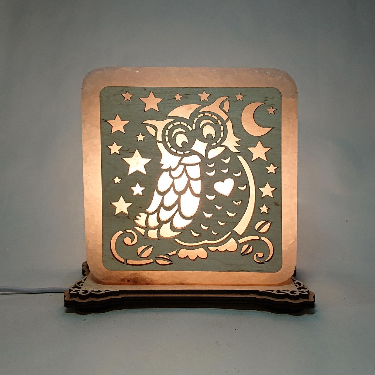 Соляной светильник Сова (k-0019-y)