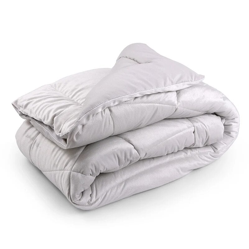 Одеяло силиконовое велюровое Руно Soft Pearl 200х220 см Серебристый (322.55_Soft Pearl)