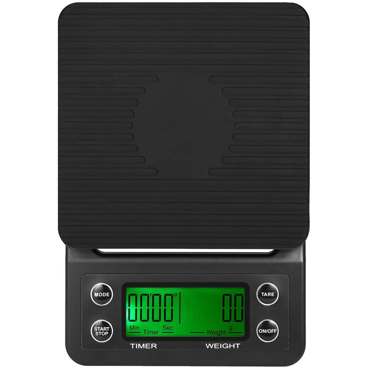 Весы для кофе с таймером Timer scale с подсветкой дисплея 0,1 г-5 кг Black (2541057223)