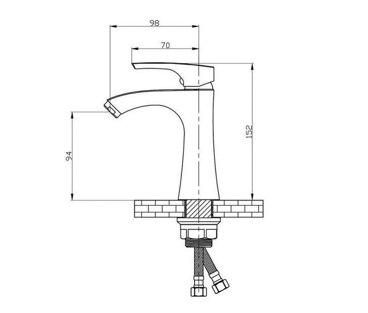 Змішувач для умивальника Wezer FAB1 Хром - фото 4 Змішувач для умивальника Wezer FAB1 Хром - фото 4