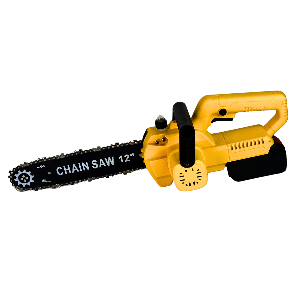 Пила аккумуляторная цепная 12" с 2 аккумуляторами 21V Желтый (A12-IF-Yellow) Пила аккумуляторная цепная 12" с 2 аккумуляторами 21V Желтый (A12-IF-Yellow)
