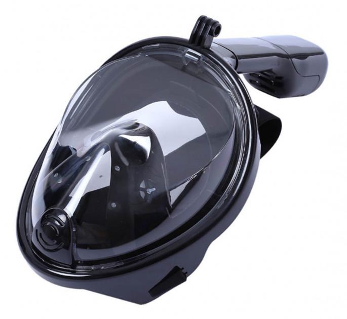 Маска для подводного плавания и снорклинга c креплением для камеры Черный (cab75a27)