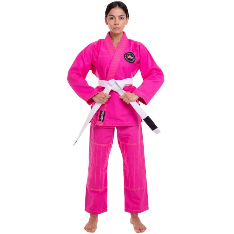 Кимоно джиу-джитсу Hard Touch JJSL 350 г/м2 р. 3/160 см Розовый/Белый (6936116105557)