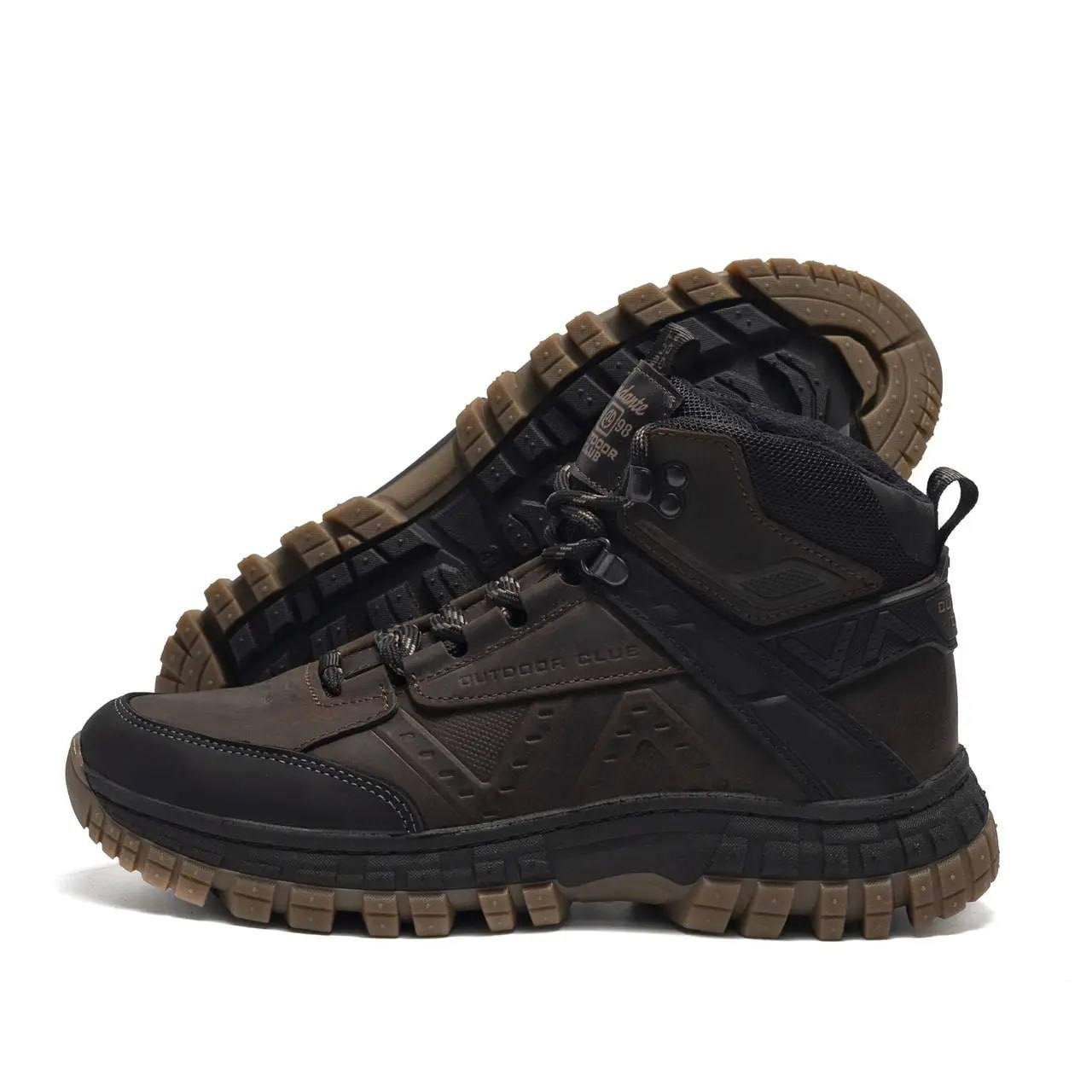 Ботинки мужские зимние кожаные Andante Trekking Step Black р. 44 29 см Коричневый (28413275)