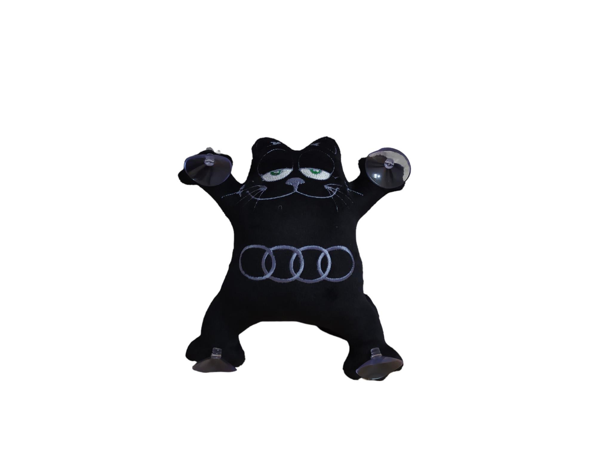 Іграшка в машину кіт Саймона з вишивкою Ауді Чорний (02236)