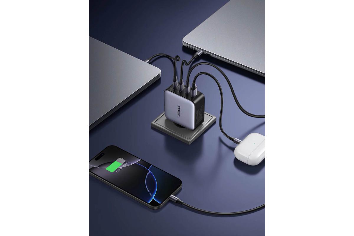 Зарядное устройство UGREEN X764 Nexode 200W GaN Fast Charger 4in1 Grey (35539) - фото 16 Зарядное устройство UGREEN X764 Nexode 200W GaN Fast Charger 4in1 Grey (35539) - фото 16