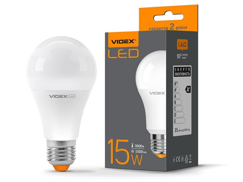 Світлодіодна лампа Videx A65e 15W E27 3000K 220 V (VL-A65e-15273)