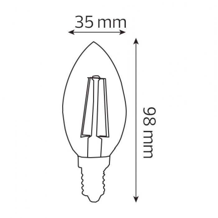 Лампа декоративная Horoz Filament candle - 4 4 Вт Е27 4200 К Прозрачный - фото 2