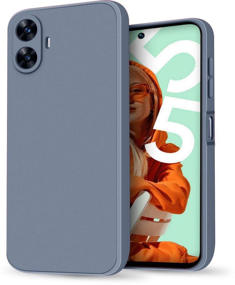 Силиконовый чехол HardCorner Realme C55 (с микрофиброй) Gray Blue (35403-6D)