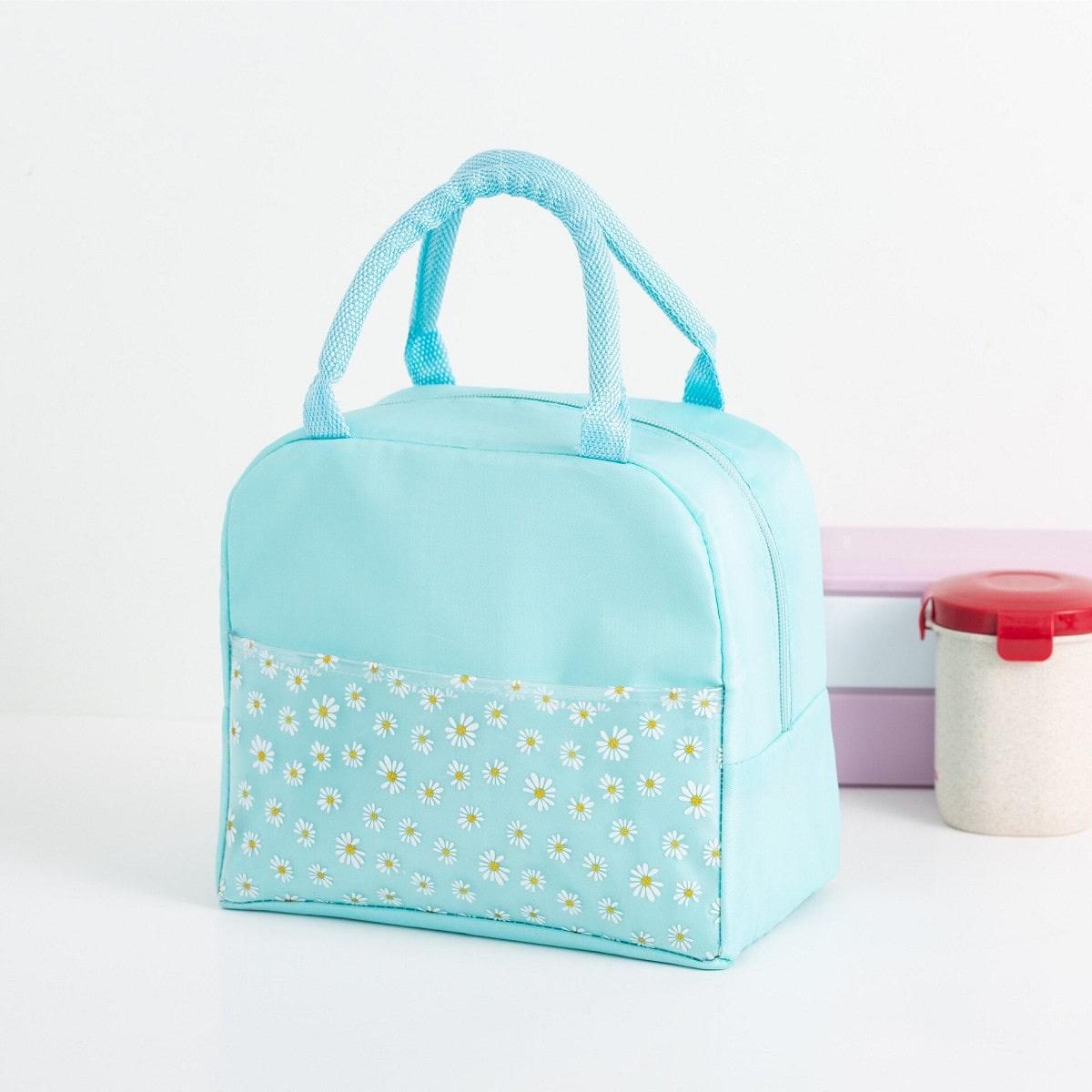 Термосумка Ромашка с овальным верхом Голубой