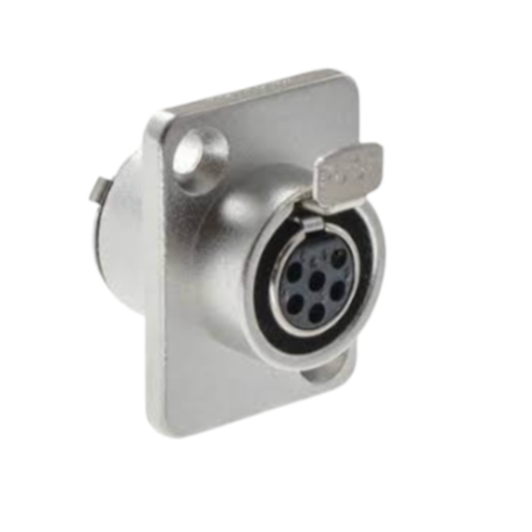 Панельний роз'єм-гніздо Moco mini XLR 6-контактне з фланцем на 2 отвори SA107-6P для світлового обладнання 1 шт. (000049393_1) - фото 6 Панельний роз'єм-гніздо Moco mini XLR 6-контактне з фланцем на 2 отвори SA107-6P для світлового обладнання 1 шт. (000049393_1) - фото 6