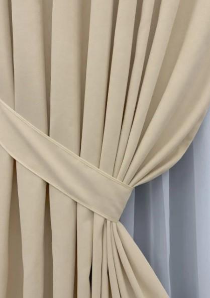 Комплект штор мікровелюр Petek 1,5х2,9 м 2 шт. Бежевий (1826ш 33-0818) - фото 5 Комплект штор мікровелюр Petek 1,5х2,9 м 2 шт. Бежевий (1826ш 33-0818) - фото 5