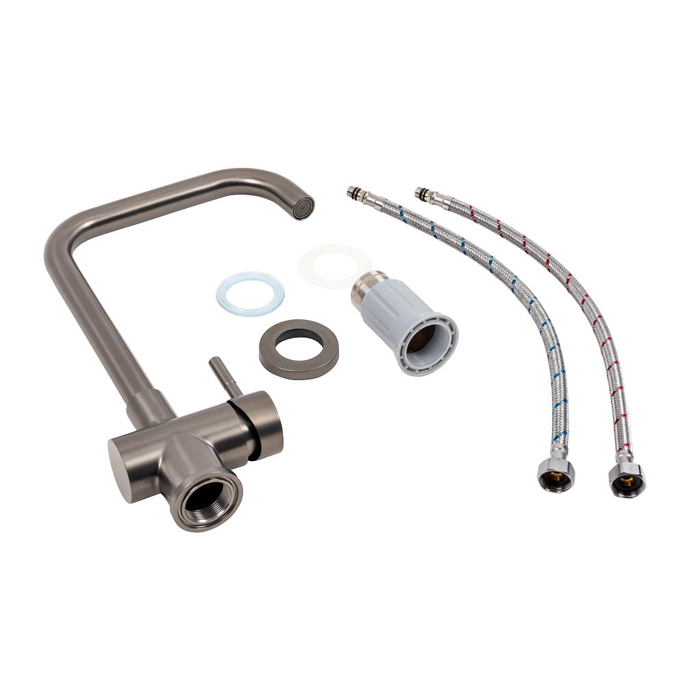 Змішувач кухонний Platinum FC-6 PVD Чорний - фото 2