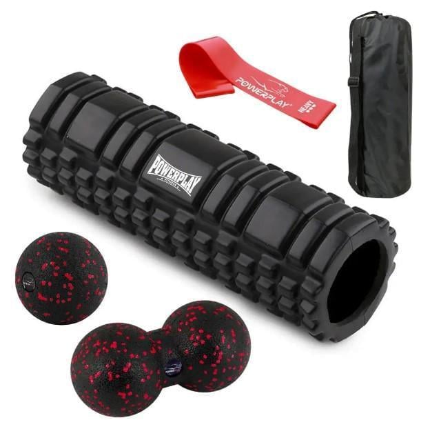 Набір для масажу PowerPlay PP-4097 ролик 30x10 см/2 м'ячі/гумка 11 кг Black (PP_4097_Black) Набір для масажу PowerPlay PP-4097 ролик 30x10 см/2 м'ячі/гумка 11 кг Black (PP_4097_Black)