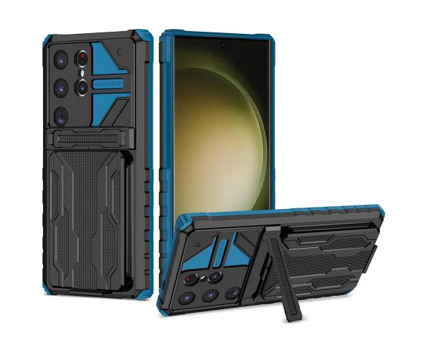 Чехол - накладка Armor Case with Card Slot для Samsung Galaxy S24 Ultra Синий