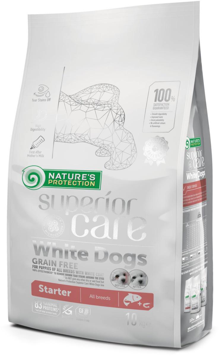Корм сухой Nature's Protection Superior Care White Dogs Grain Free Starter All Breeds 10 кг (4771317458353) - фото 1 Корм сухой Nature's Protection Superior Care White Dogs Grain Free Starter All Breeds 10 кг (4771317458353) - фото 1