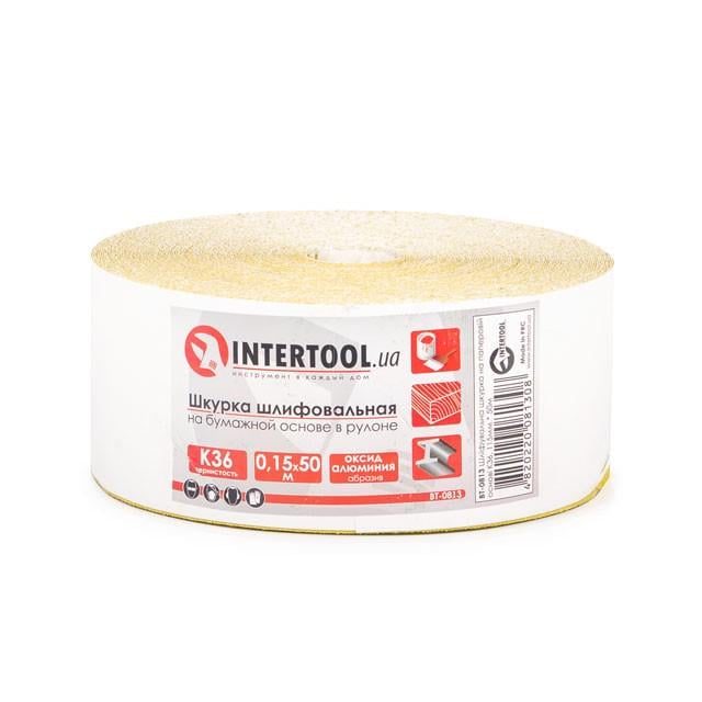 Шлифовальная шкурка Intertool BT-0813 на бумажной основе К36 115 мм 50 м (12098389)