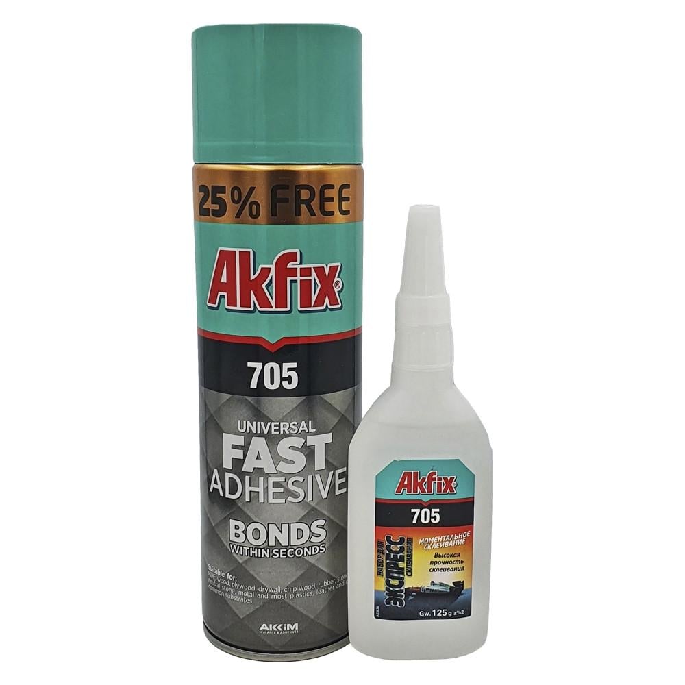 Клей с активатором Akfix 705 Fast Adhesive 125 г/500 мл - фото 2 Клей с активатором Akfix 705 Fast Adhesive 125 г/500 мл - фото 2
