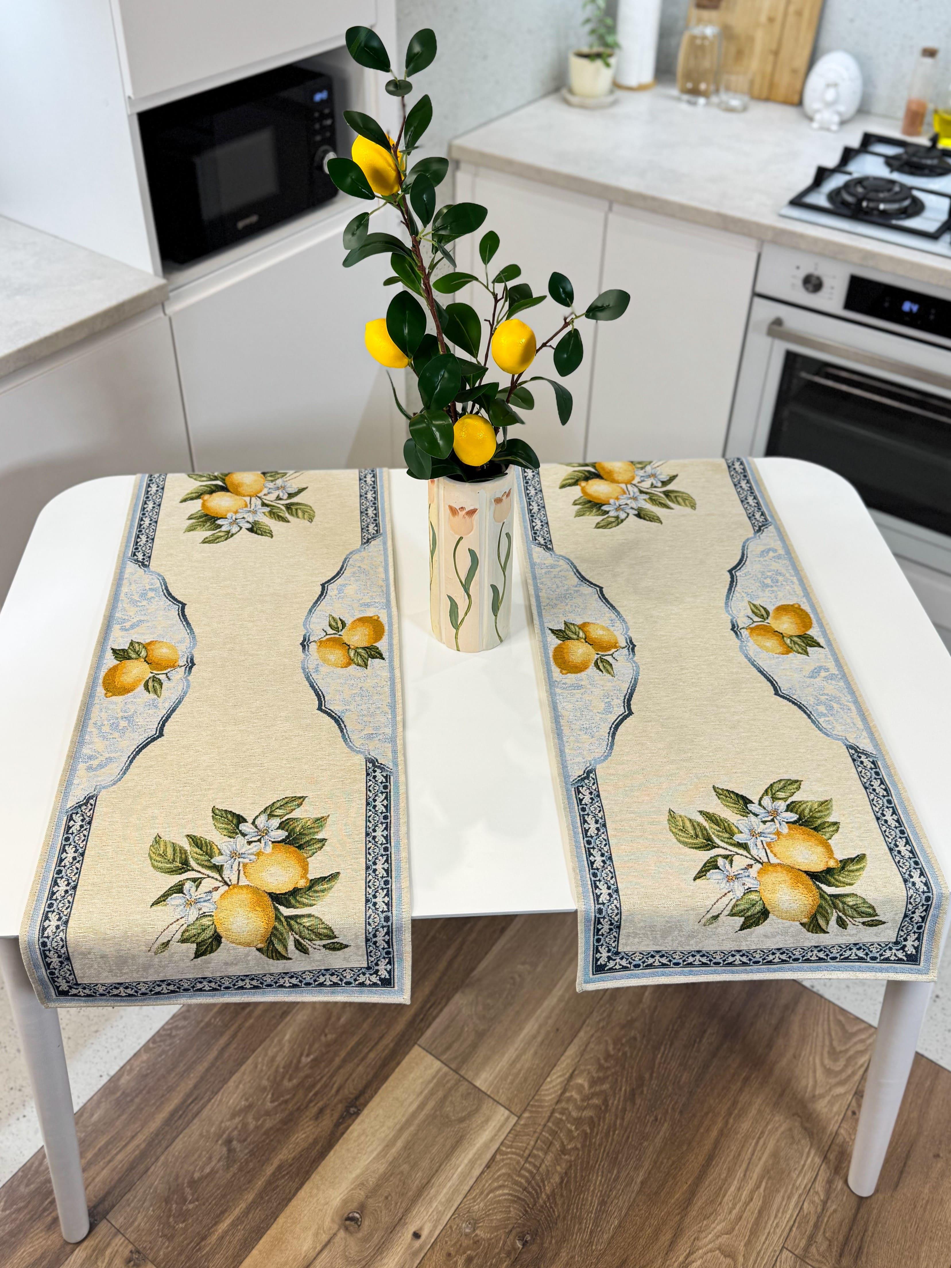 Дорожка-ранер гобеленовая на стол Лимоны 37x100 см (Lemon/34426-37)