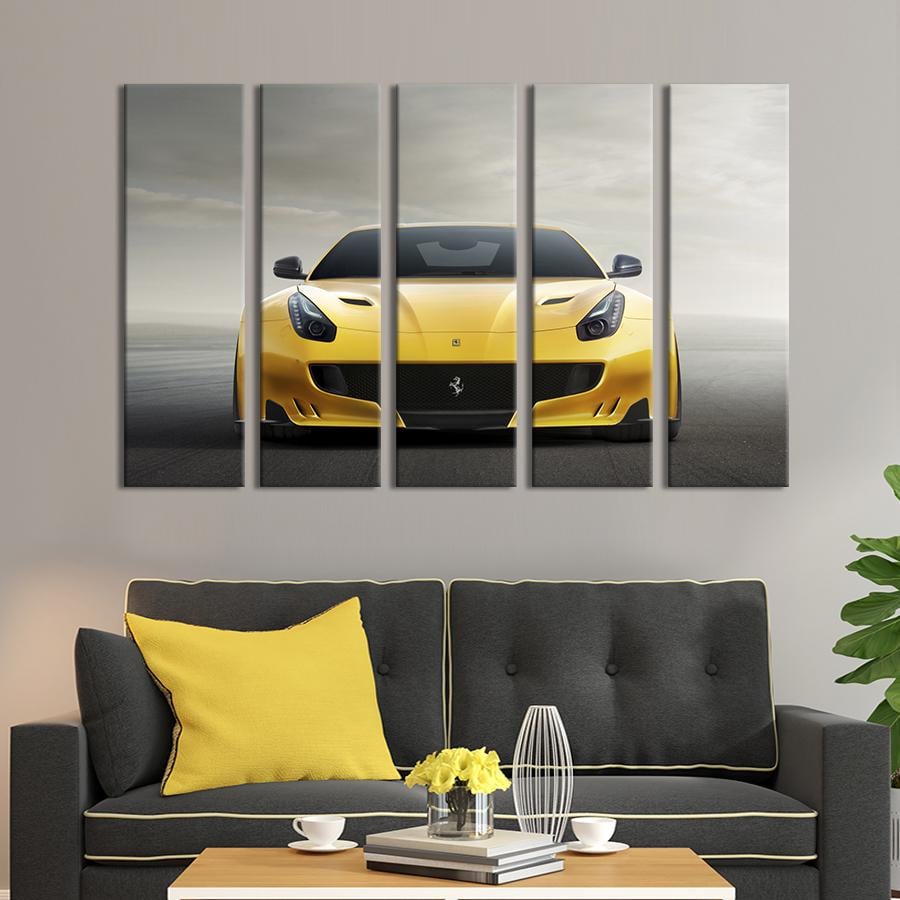 Картина на полотні Ferrari жовтим 87x50 см (1317-51)