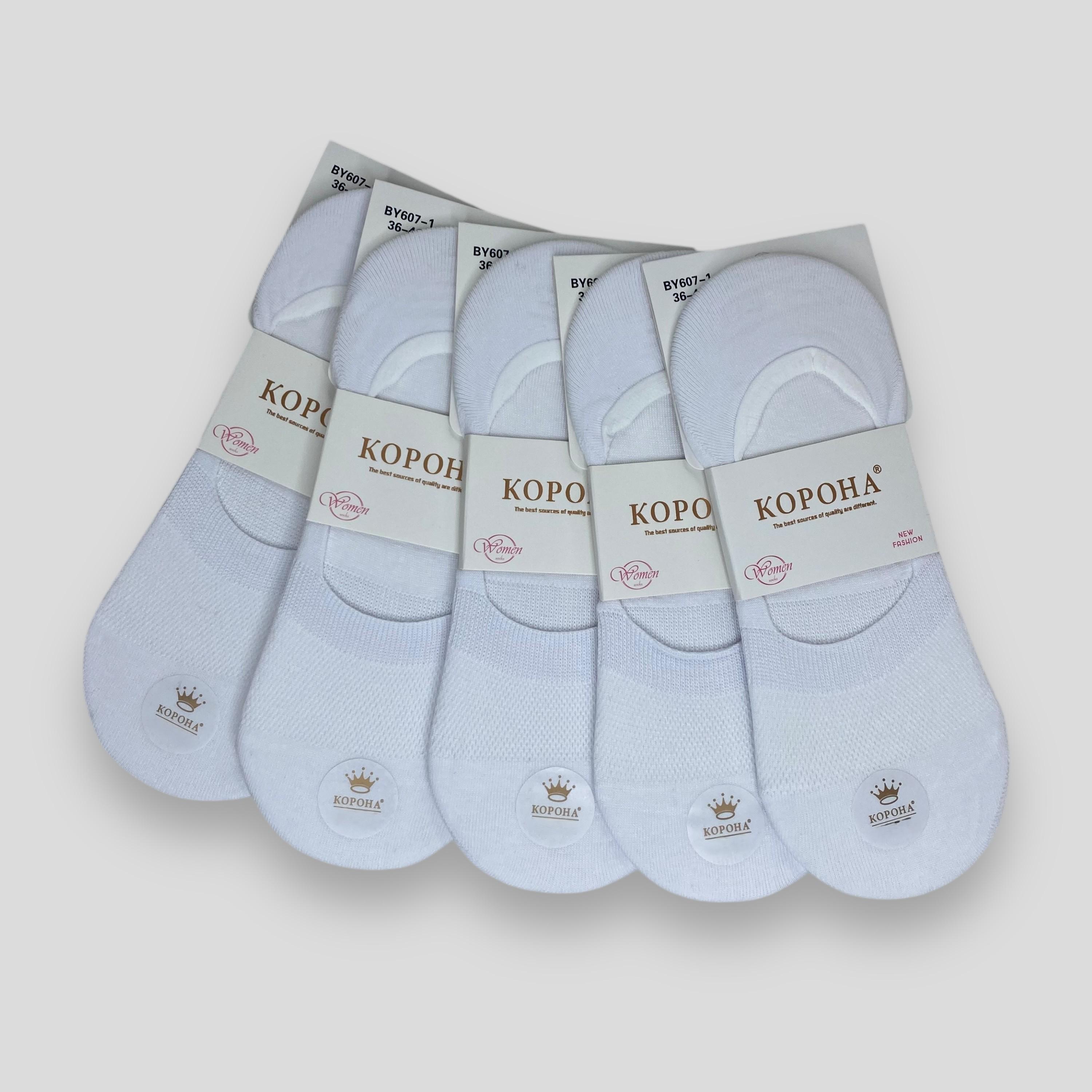 Следы женские летние Корона с сеточкой на силиконе р. 36-41 5 пар Белый (JBY607-1I) Следы женские летние Корона с сеточкой на силиконе р. 36-41 5 пар Белый (JBY607-1I)