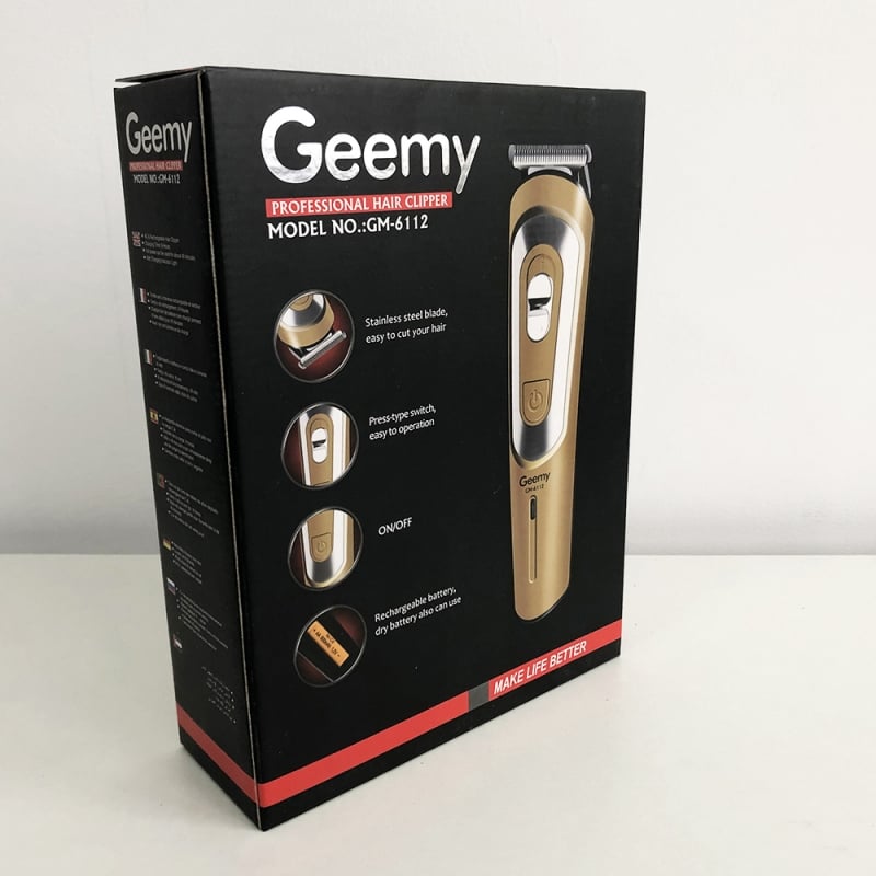 Машинка для стрижки Gemei GM-6112 аккумуляторная Gold (tf5728) - фото 9