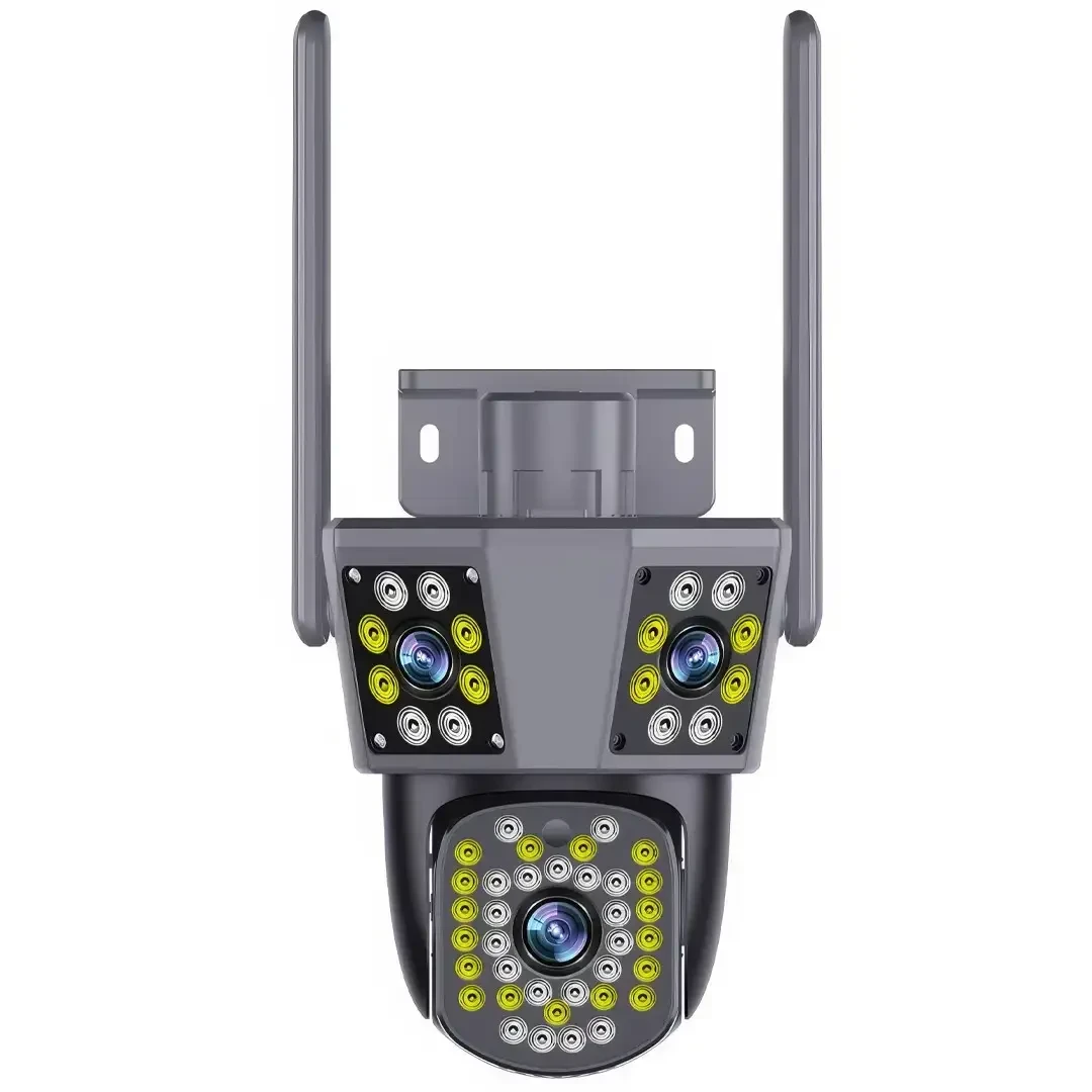 Камера-IP видеонаблюдение уличная поворотная PC226 Wi-Fi с тремя линзами Black (9579) Камера-IP видеонаблюдение уличная поворотная PC226 Wi-Fi с тремя линзами Black (9579)