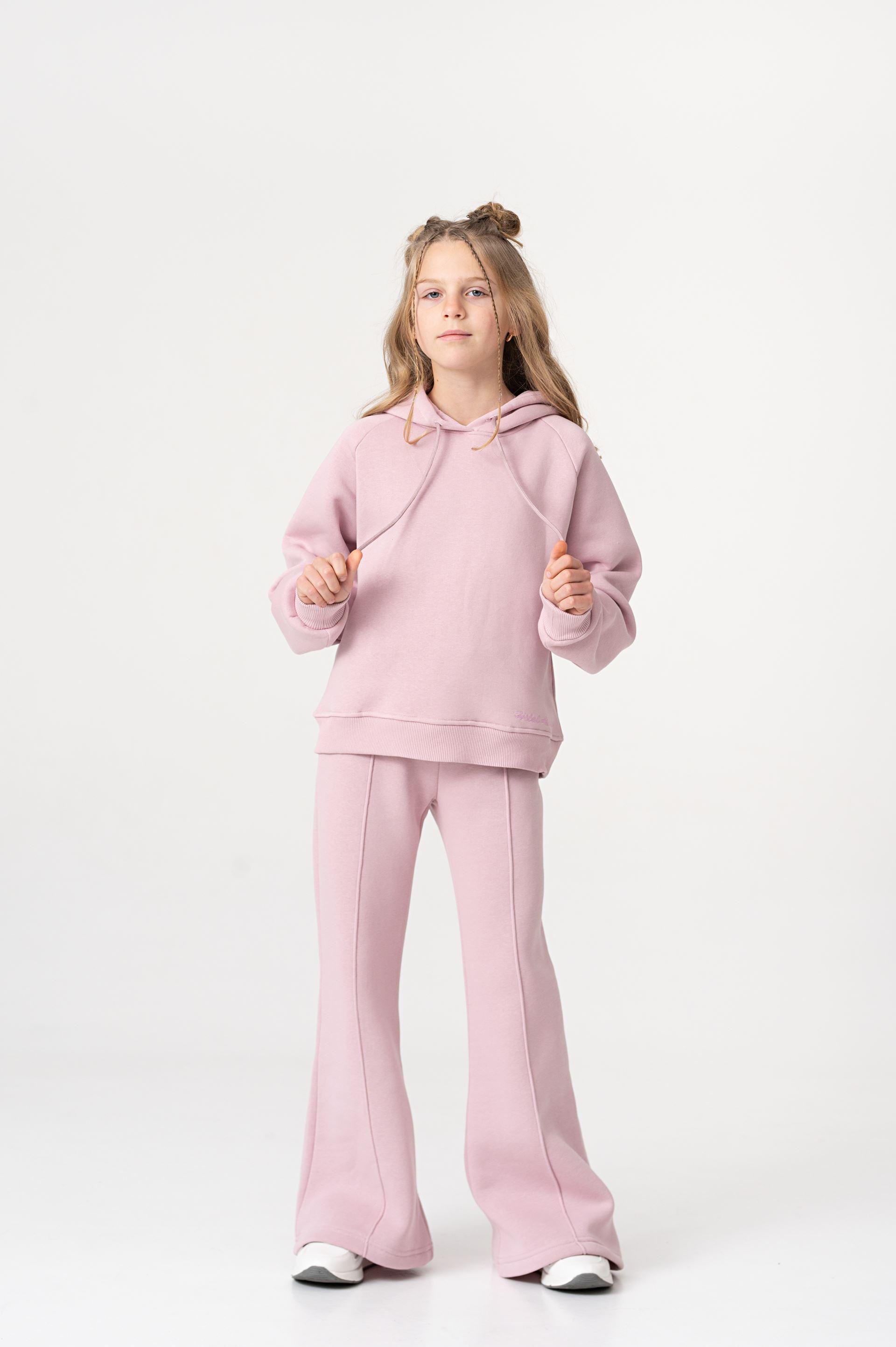 Костюм на флісі з штанами палаццо Yumster YN.22.25.007 152 см Пудровий