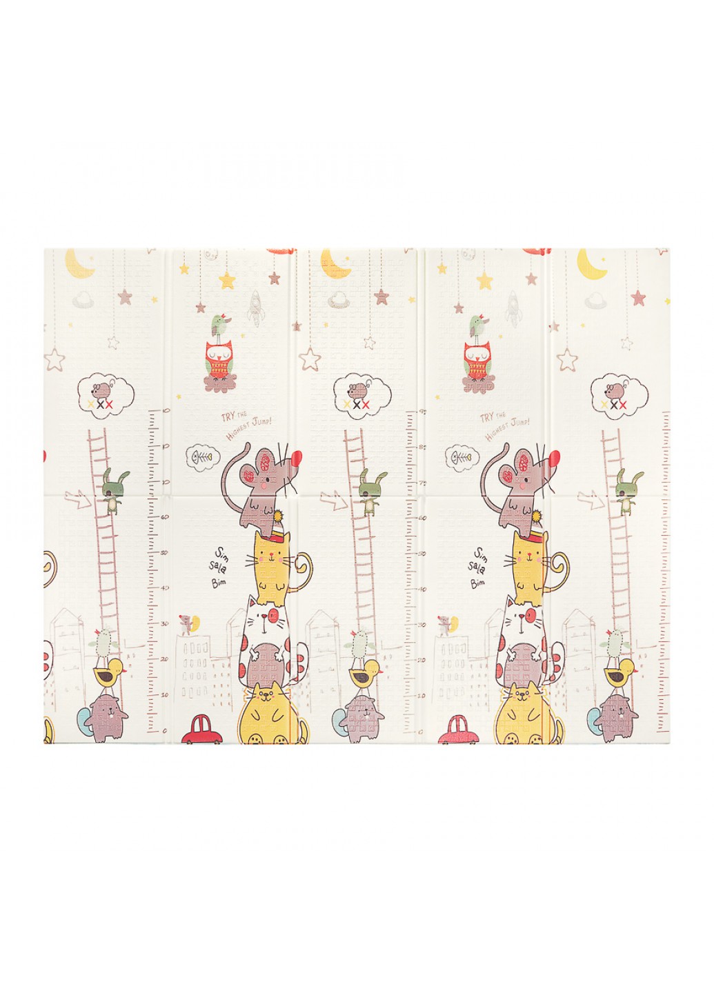 Розвиваючий дитячий килимок 4FIZJO KIDS Лев і миша 200х155х1 см (4FJ0165)