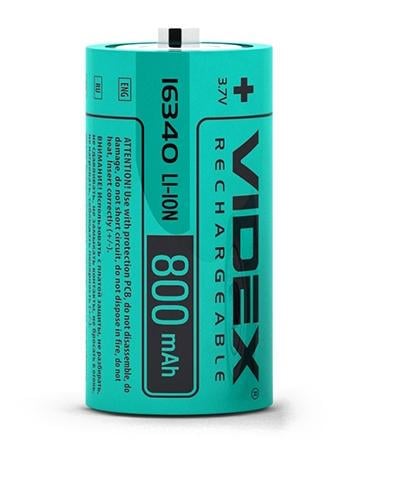 Батарейка акумуляторна Videx Li-lon 16340-P 800 mAh (29924343)