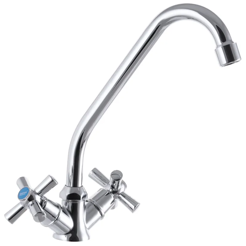 Смеситель для кухни Zerix TZH 722 с полновращающимся кран буксой (ZX2965)