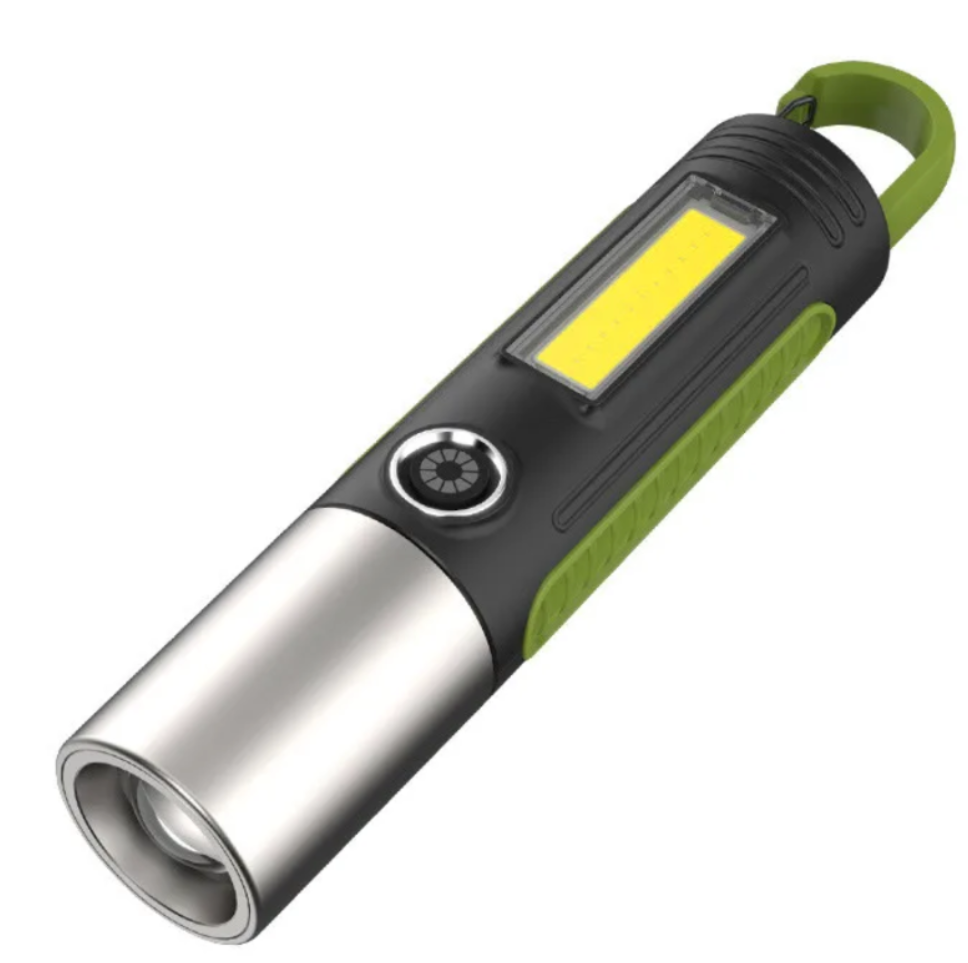 Фонарик аккумуляторный с карабином и рассеивателем (ФТР11)