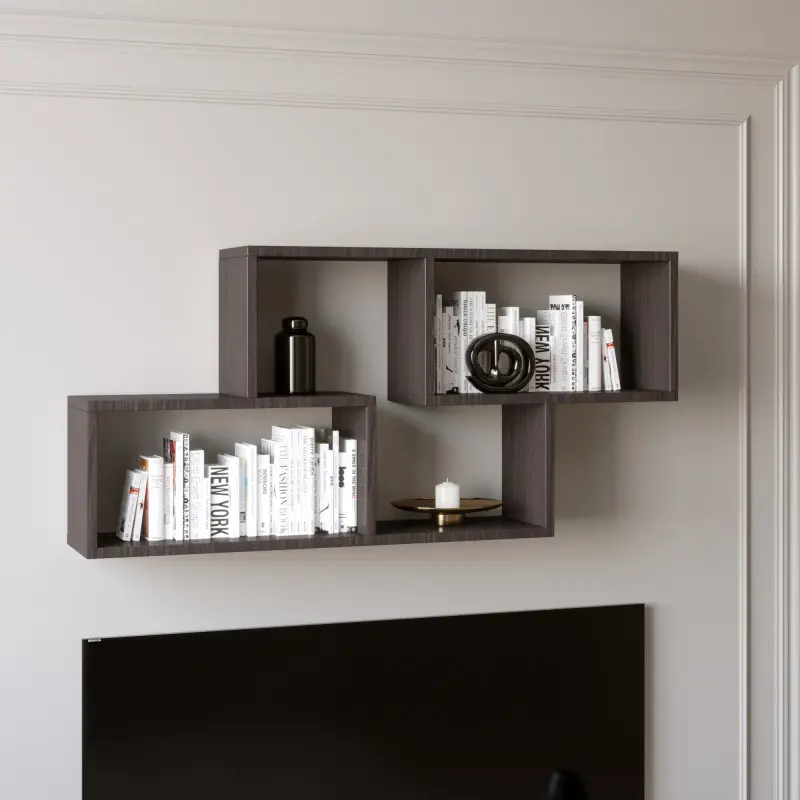 Полиця Еверест Венге темний/Дуб молочний (26754216) - фото 2 Полиця Еверест Венге темний/Дуб молочний (26754216) - фото 2