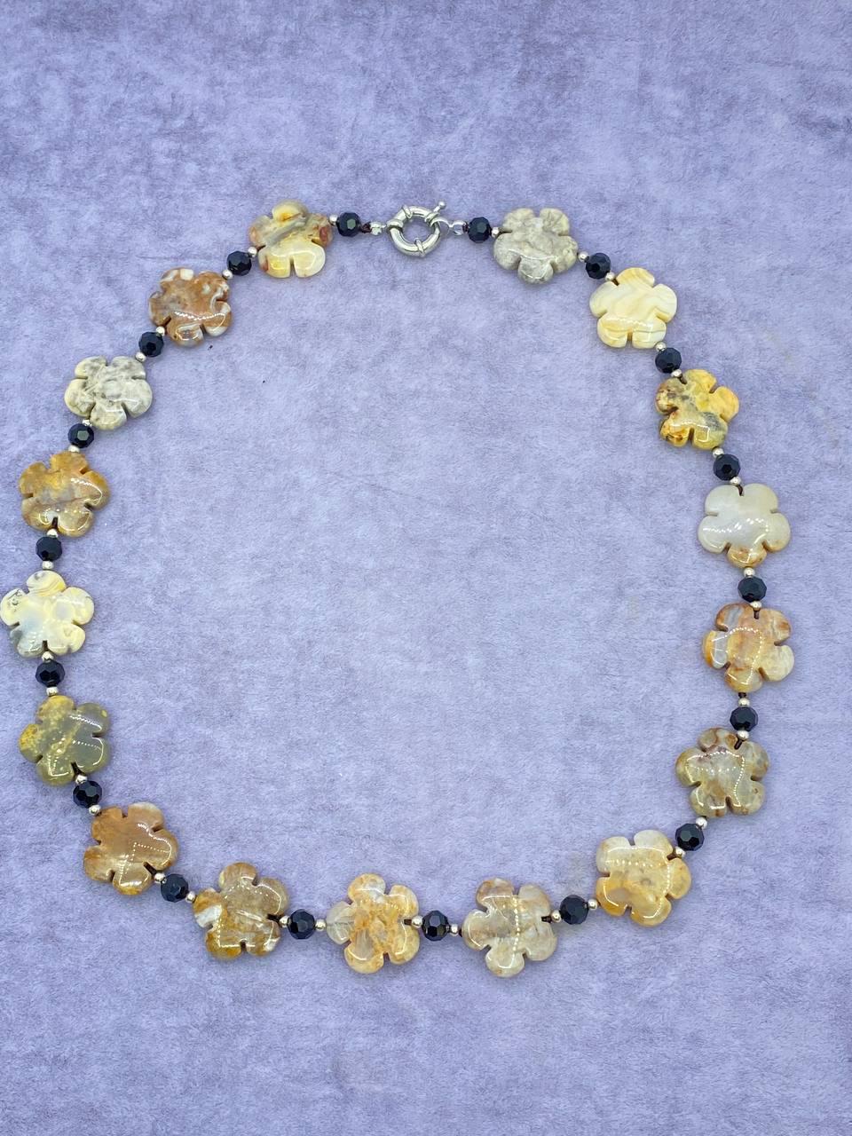 Бусы яшма 50 см Светло-коричневый (882)