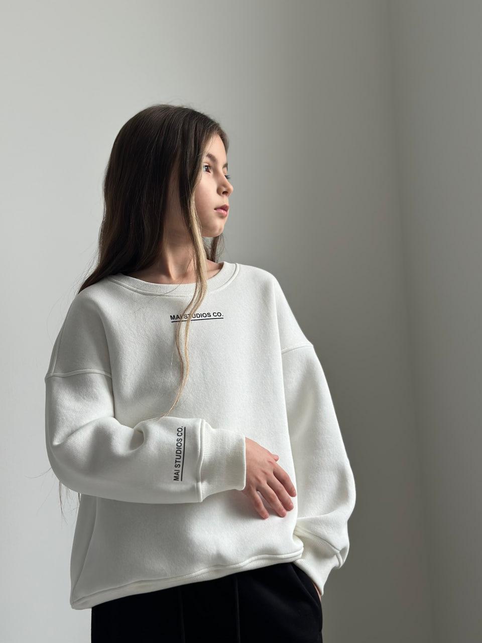 Свитшот на флисе подростковый IRmAS 1317 146 см Молочный