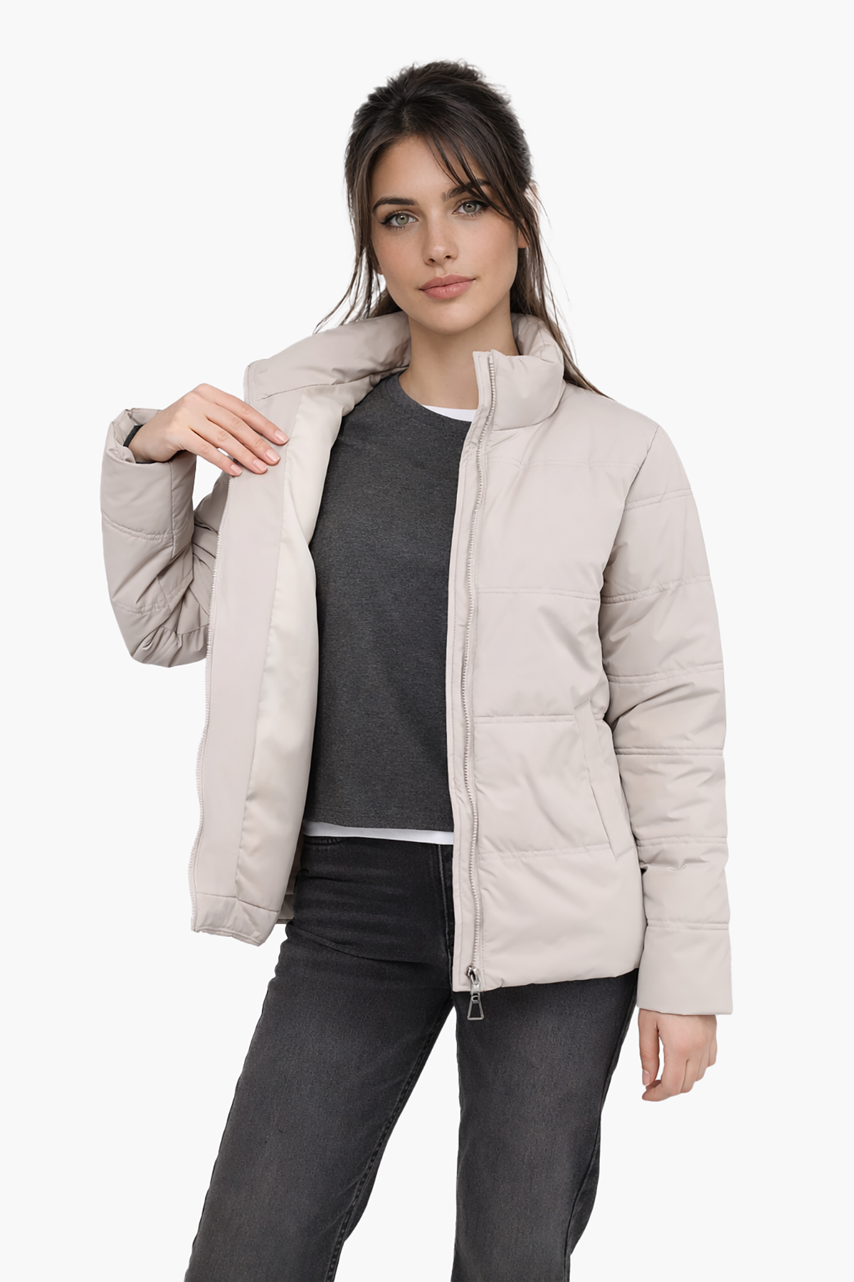 Куртка женская ЦБ-00290259 р. 46 Бежевый