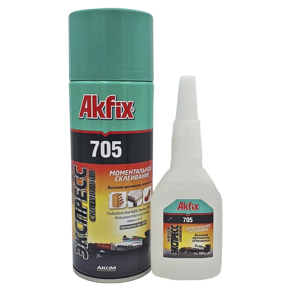 Клей с активатором Akfix 705 Fast Adhesive 100 г/400 мл (1789743690)