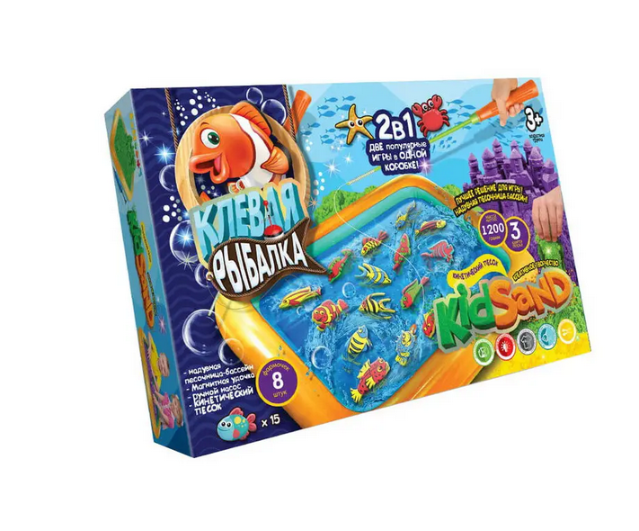 Набір з кінетичним піском Kidsand KRKS-01-01U Кльова рибалка