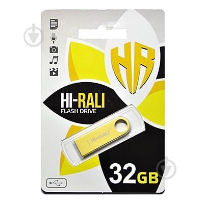 Флеш-накопитель USB 32GB Hi-Rali Shuttle Series Gold (HI-32GBSHGD)